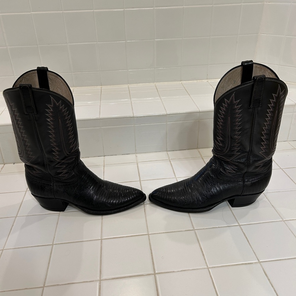 Dan Post Black Lizard Boots